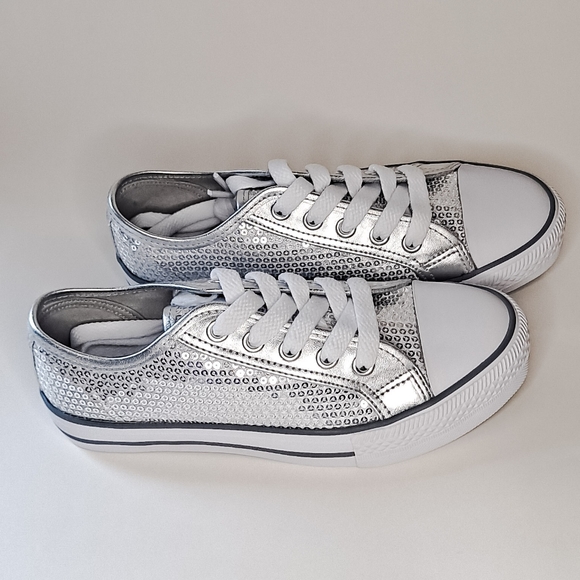 💖NEW💖Unisex Sequence Double Platinum Sneakers - Picture 2 of 7